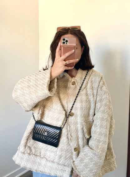 Chanel V-Stitch Lambskin Wallet on Chain