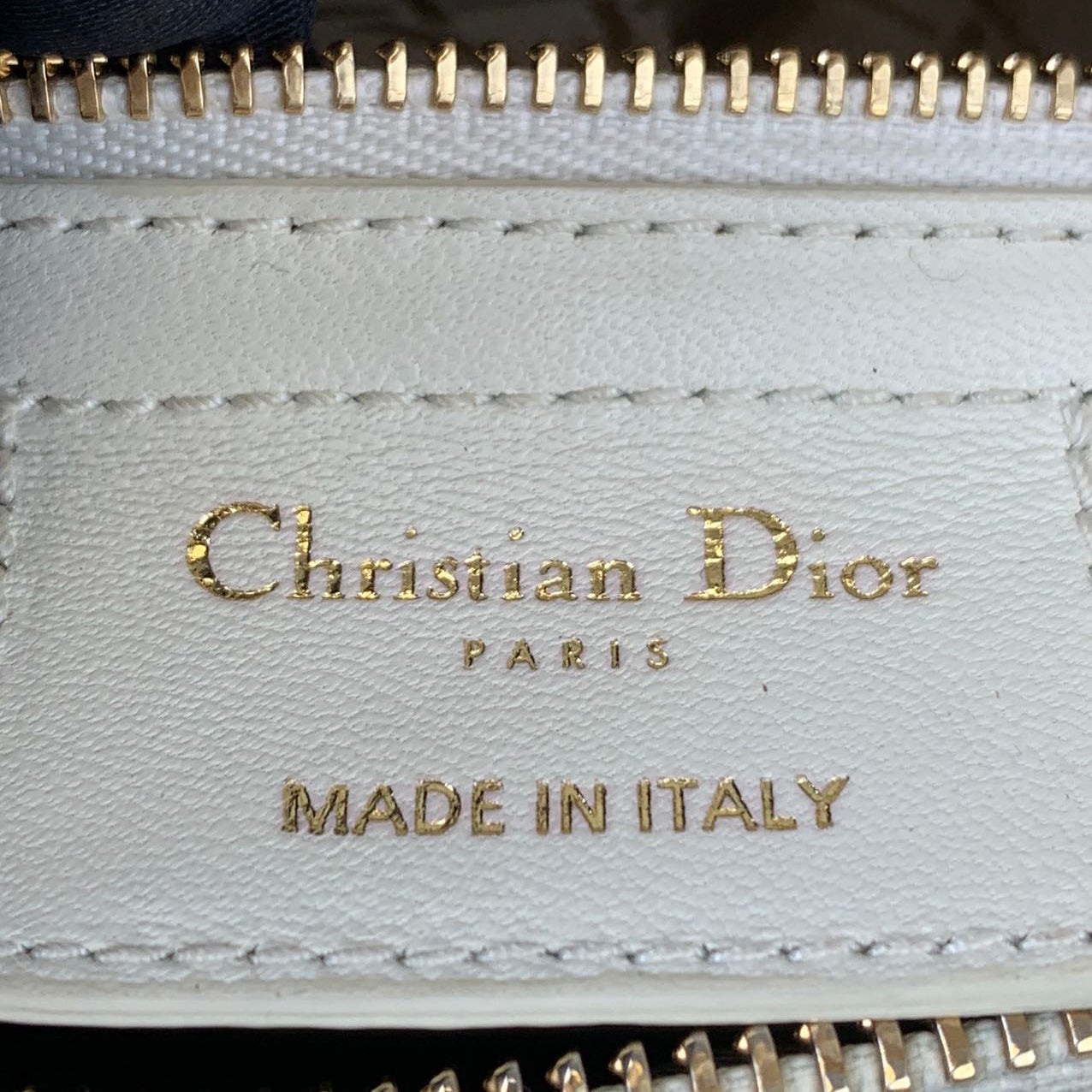 Cannage Lady Dior Medium White GHW