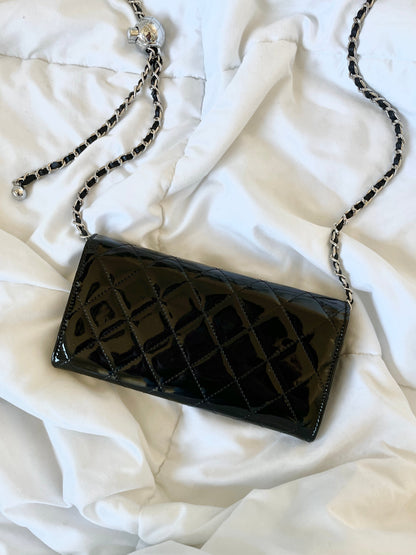 Chanel Patent Wallet on Chain