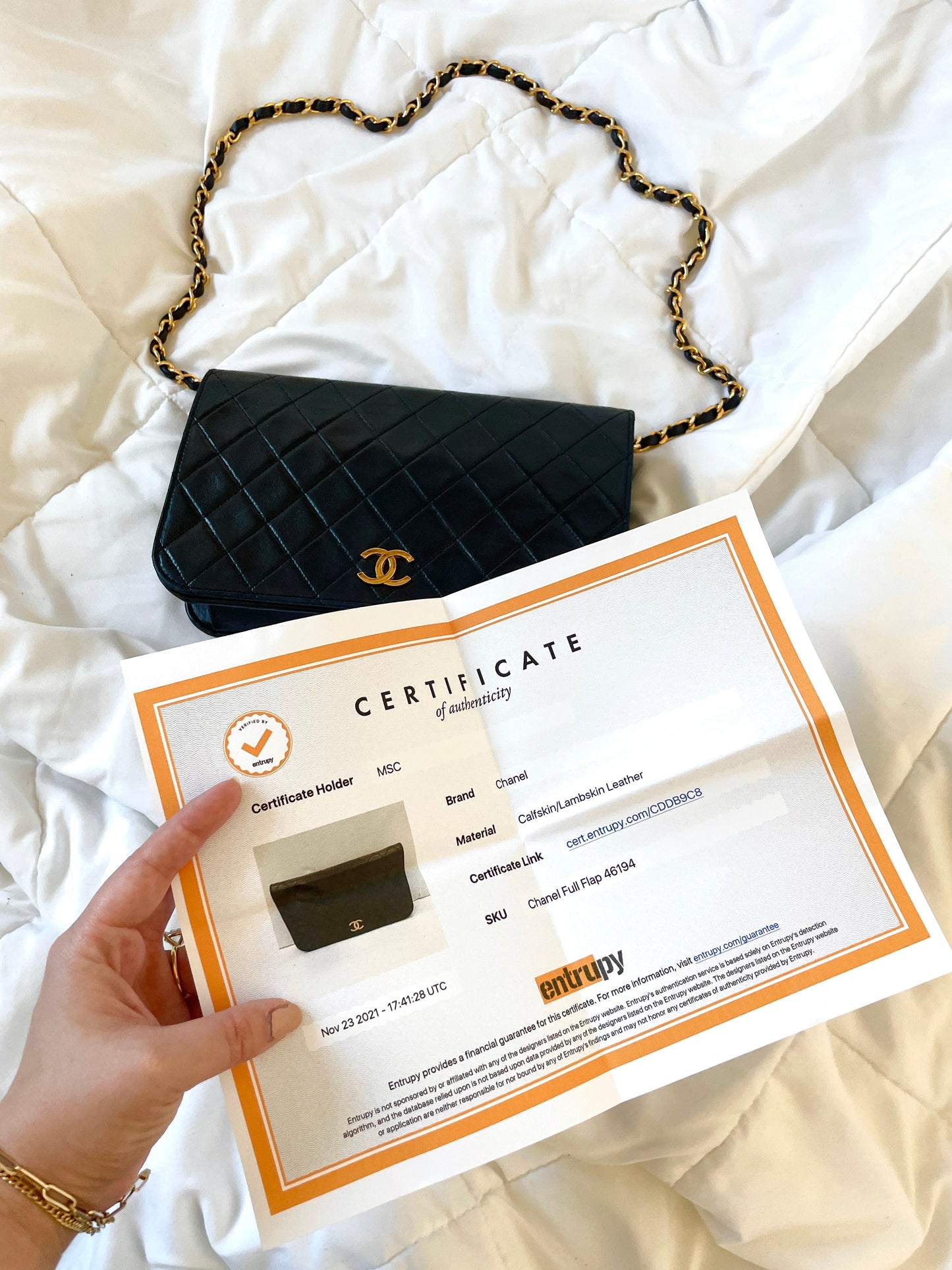 Chanel Medium Lambskin Full Flap Bag