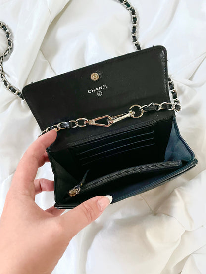Chanel V-Stitch Lambskin Wallet on Chain