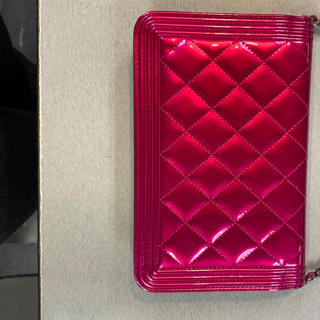 Chanel Patent Leather Boy Flap Small Bag