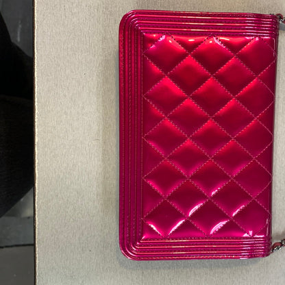 Chanel Patent Leather Boy Flap Small Bag