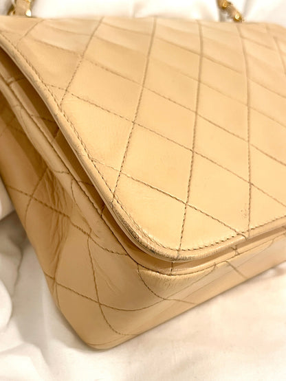 Chanel Beige Full Flap Bag