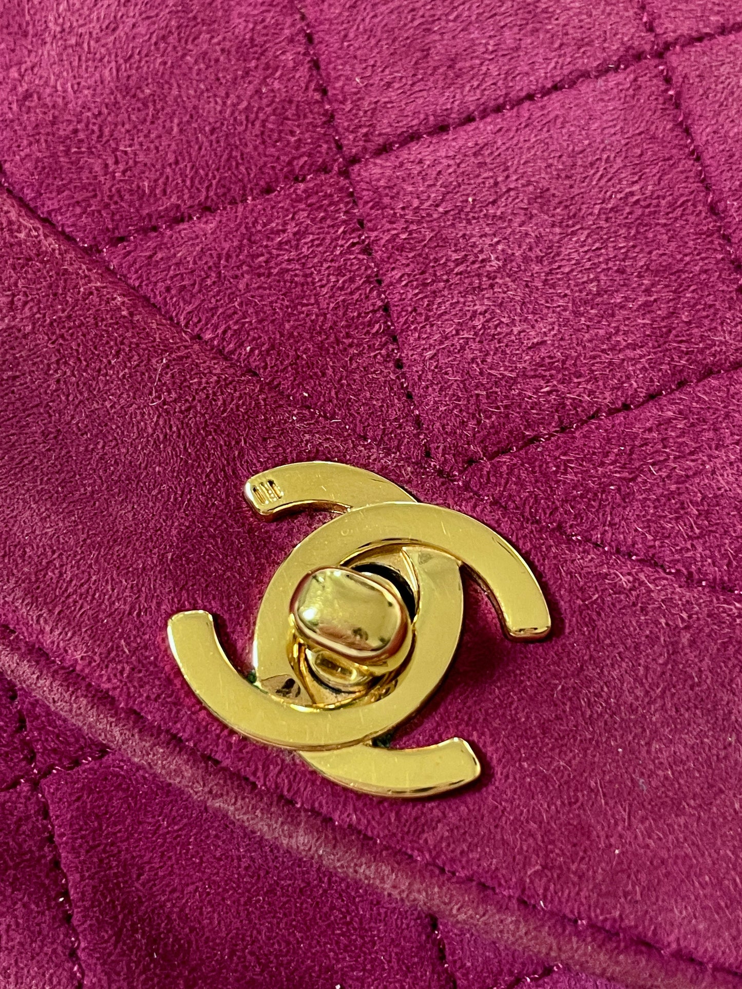 Extremely Rare Chanel Suede Mini Diana Bag