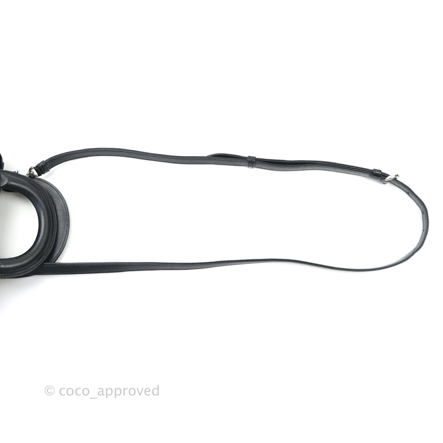 Christian Dior Cannage Mini Lady Dior Black Silver Hardware
