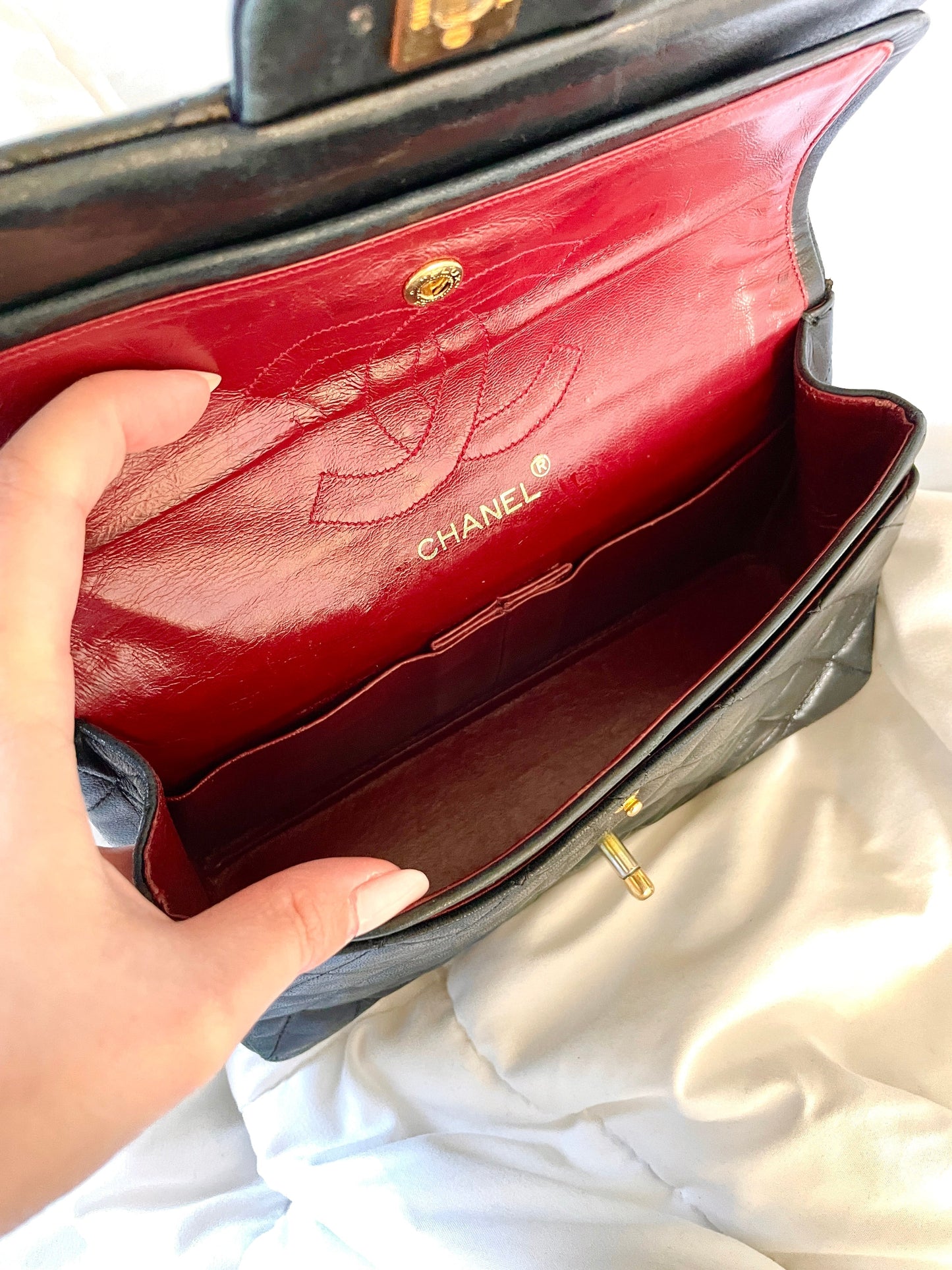 Chanel Small Lambskin Double Flap Bag