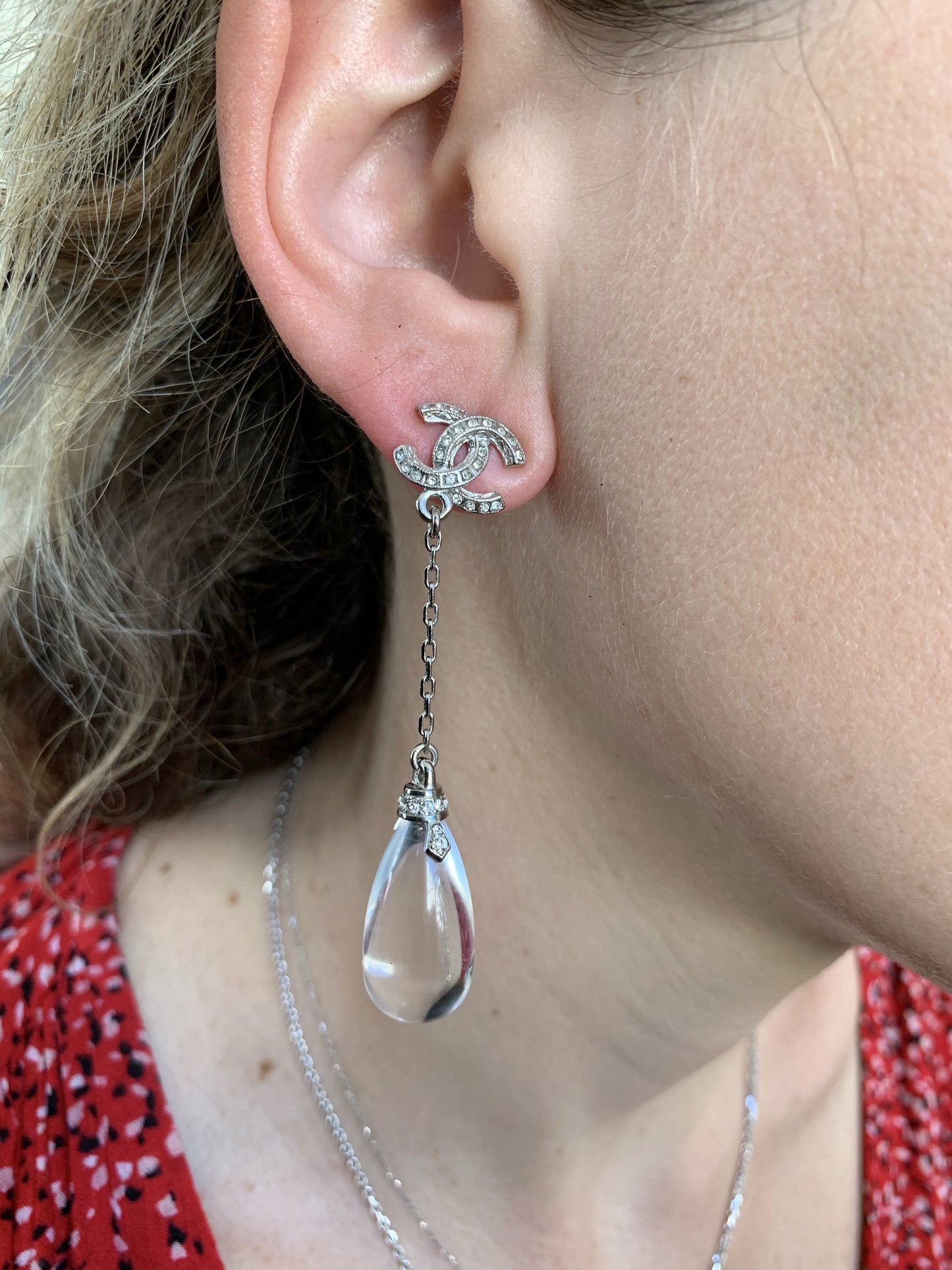 Chanel water drops pendant earrings - 2010s