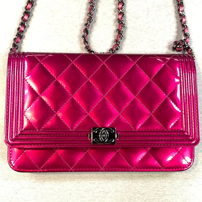 Chanel Patent Leather Boy Flap Small Bag
