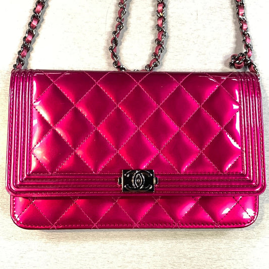 Chanel Patent Leather Boy Flap Small Bag