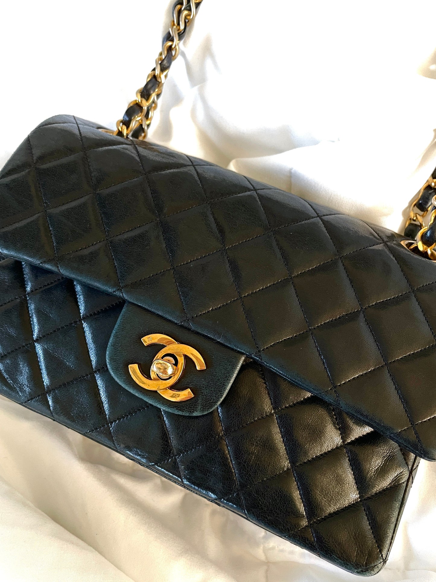 Chanel Small Lambskin Double Flap Bag
