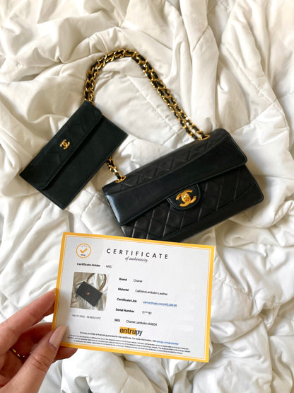 Chanel Small Lambskin Bag & Matching Wallet