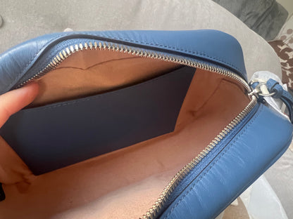 Gucci Aria GG Blue Marmont Small Shoulder Bag ( 1250)