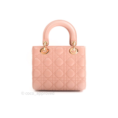 Christian Dior Lambskin My ABCDior Lady Dior Beige Gold Hardware