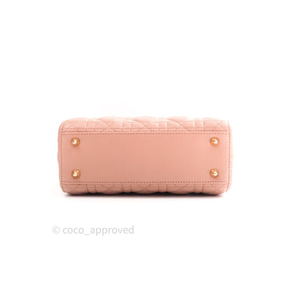 Christian Dior Lambskin My ABCDior Lady Dior Beige Gold Hardware