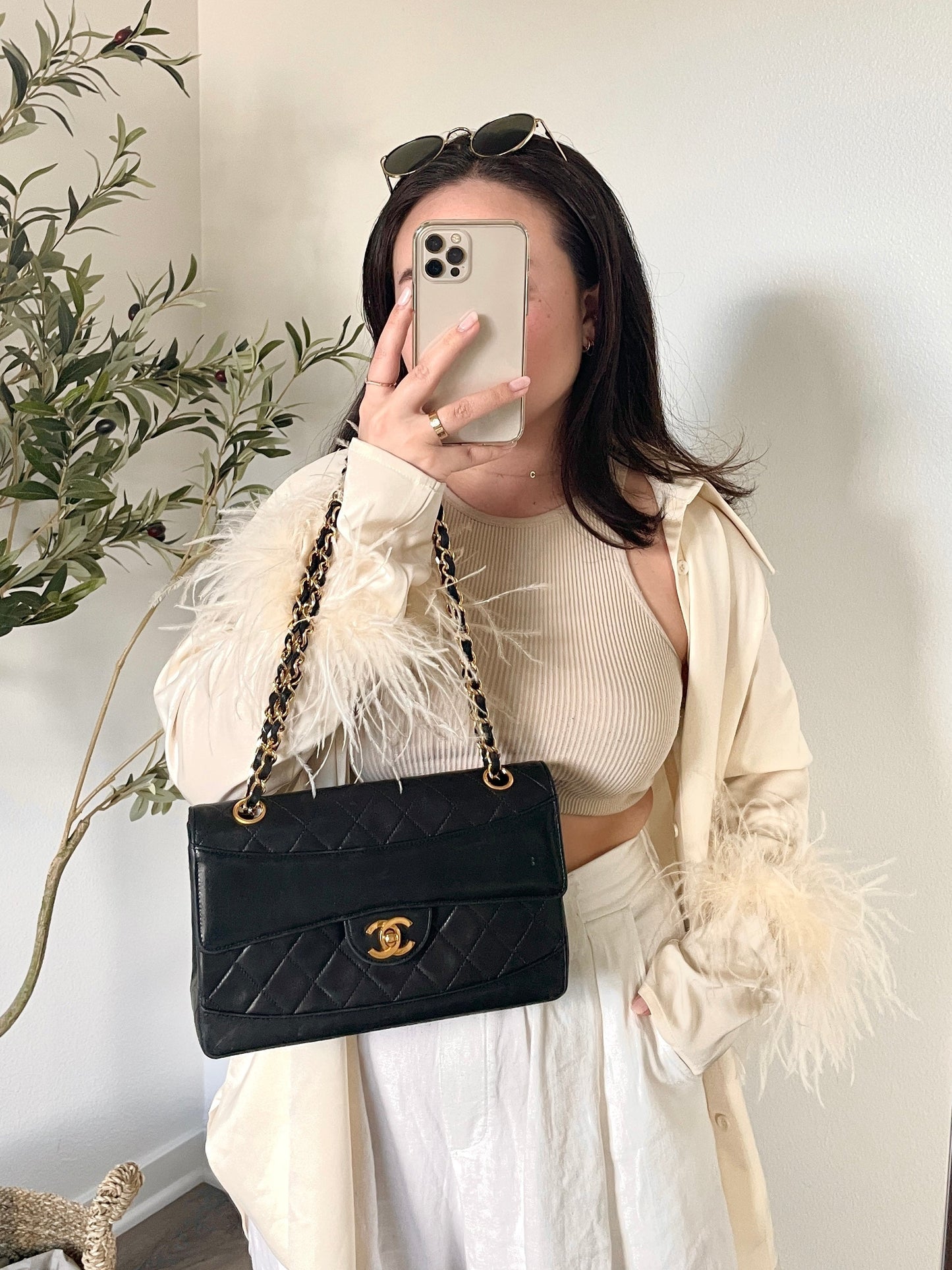 Chanel Small Lambskin Bag & Matching Wallet