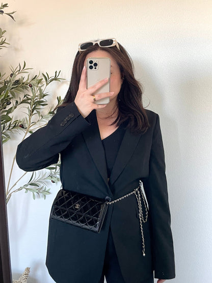 Chanel Patent Wallet on Chain
