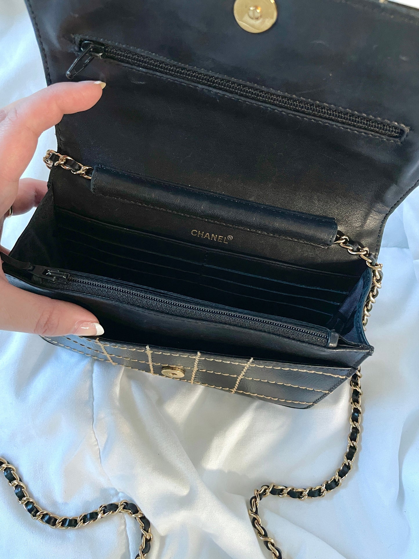 Chanel Stitch Wallet on Chain