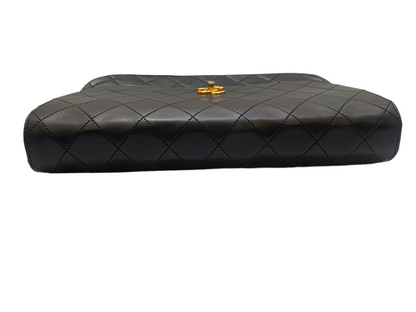Chanel vintage dark blue quilted flap bag