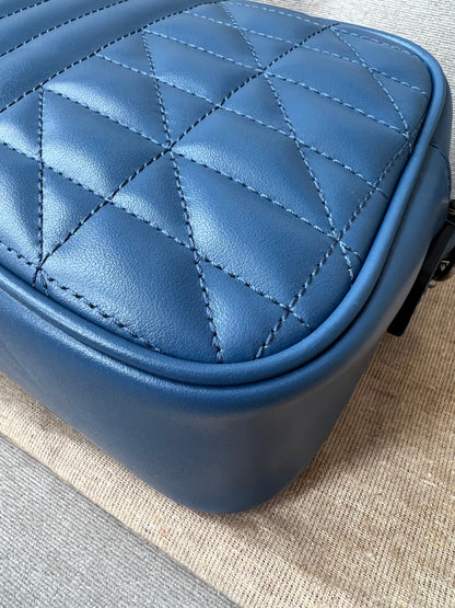 Gucci Aria GG Blue Marmont Small Shoulder Bag ( 1250)