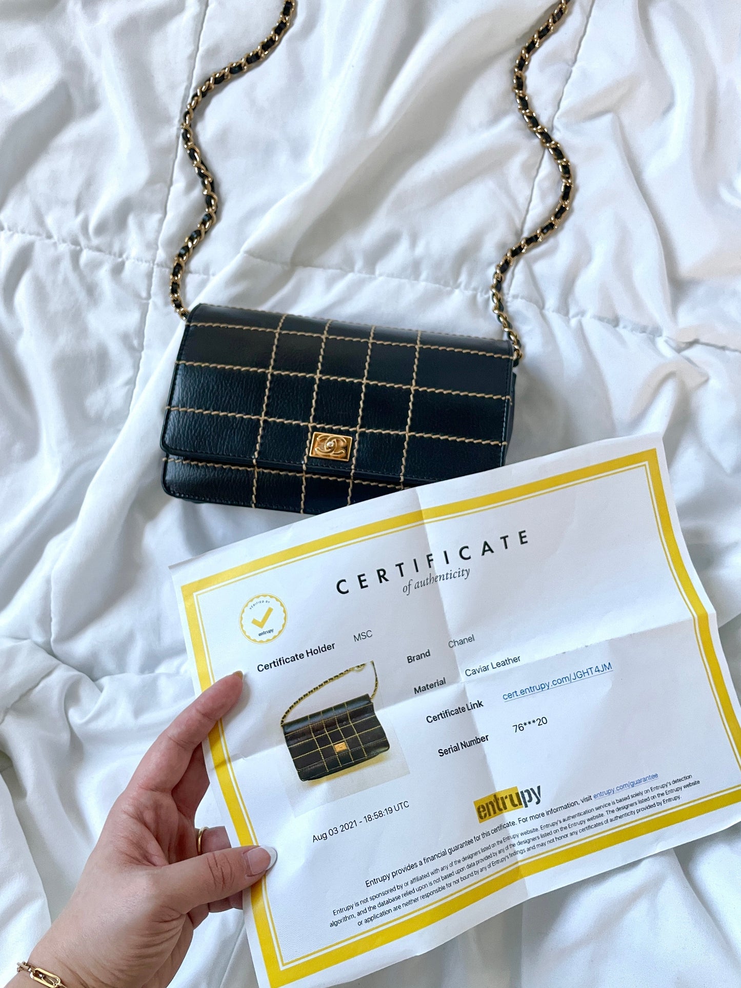 Chanel Stitch Wallet on Chain