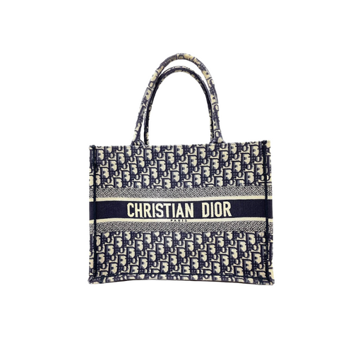 Dior Oblique Small Book Tote Blue