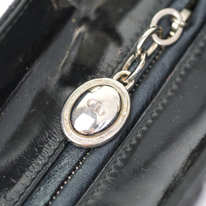 Christian Dior Medium Lady Dior Black Patent Silver Hardware