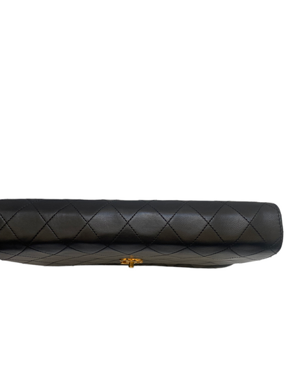 Chanel vintage dark blue quilted flap bag