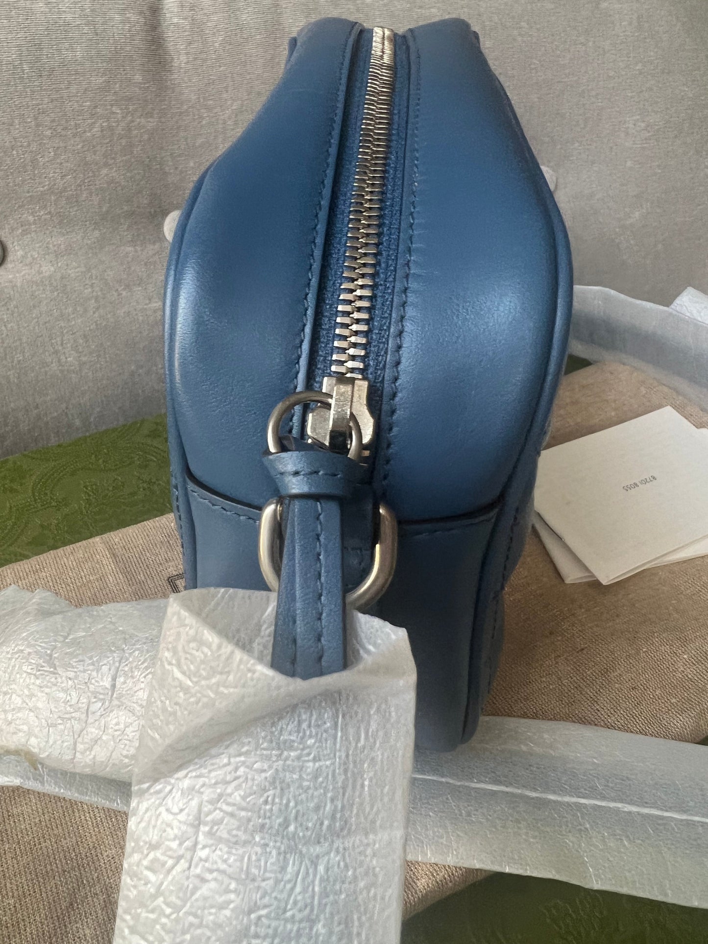 Gucci Aria GG Blue Marmont Small Shoulder Bag ( 1250)
