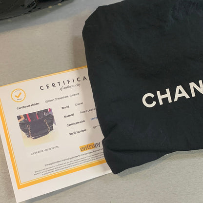 Chanel Perforated Patent Leather Tote Bag