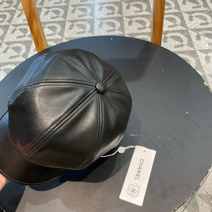 CHANEL BAKER BOY CAP IN TORTILLA BROWN CALFSKIN 419446