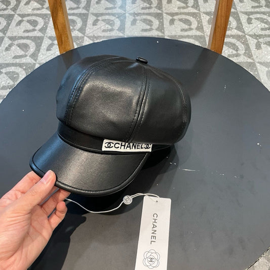 CHANEL BAKER BOY CAP IN TORTILLA BROWN CALFSKIN 419446