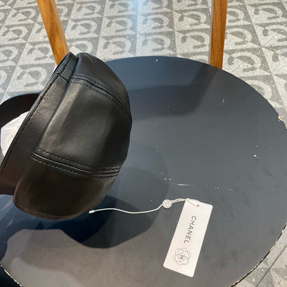 CHANEL BAKER BOY CAP IN TORTILLA BROWN CALFSKIN 419446