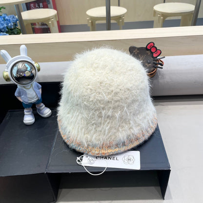CHANEL BUCKET HAT IN BISQUE BEIGE LAMB FUR 419467
