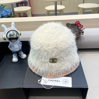 CHANEL BUCKET HAT IN BISQUE BEIGE LAMB FUR 419467