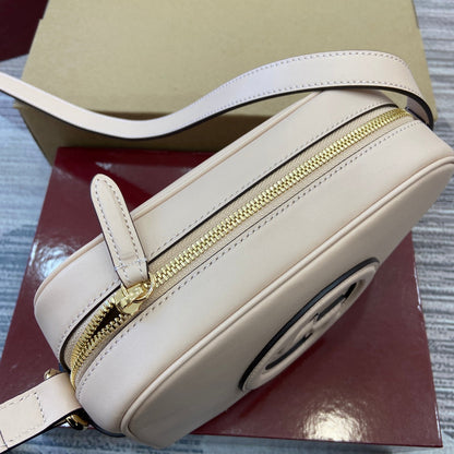 Gucci BLONDIE MINI SHOULDER BAG 21 IN WHITE CALFSKIN