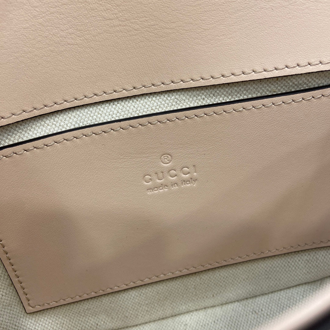 Gucci BLONDIE MINI SHOULDER BAG 21 IN BEIGE CALFSKIN GOLD HARDWARE