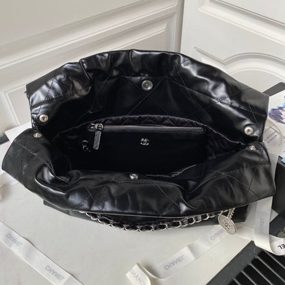 CHANEL 24C Hobo 22 bag 45cm Black Lambskin