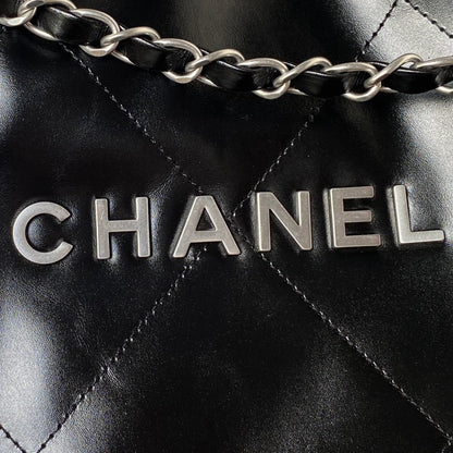 CHANEL 24C Hobo 22 bag 45cm Black Lambskin