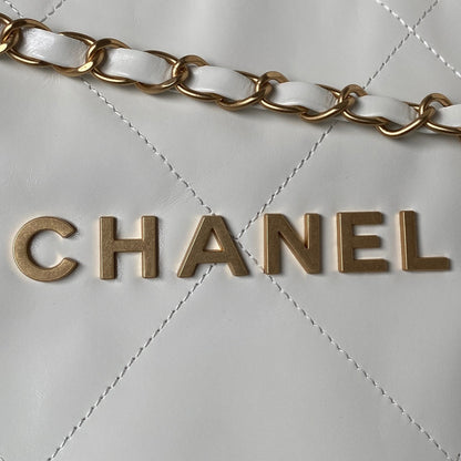 CHANEL 24C Hobo 22 bag 45cm Light Grey Lambskin