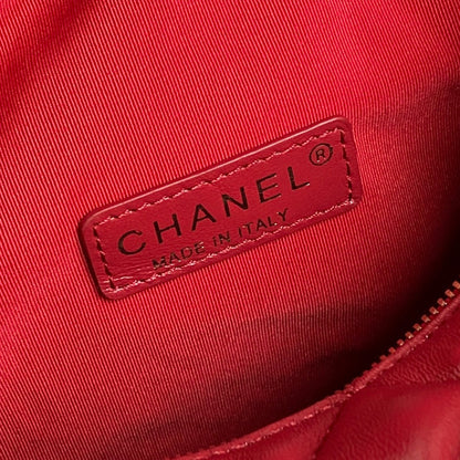 CHANEL 24K Camera Bag Red Calfskin Gold Hardware