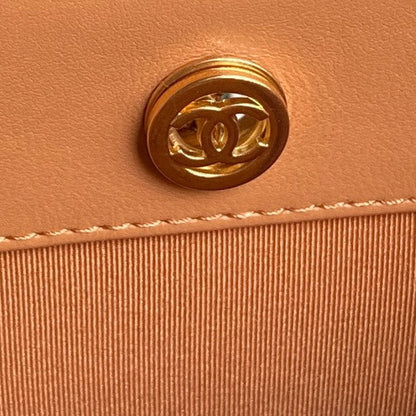 CHANEL 24K Shopping Bag 32cm Brown Calfskin Gold Hardware