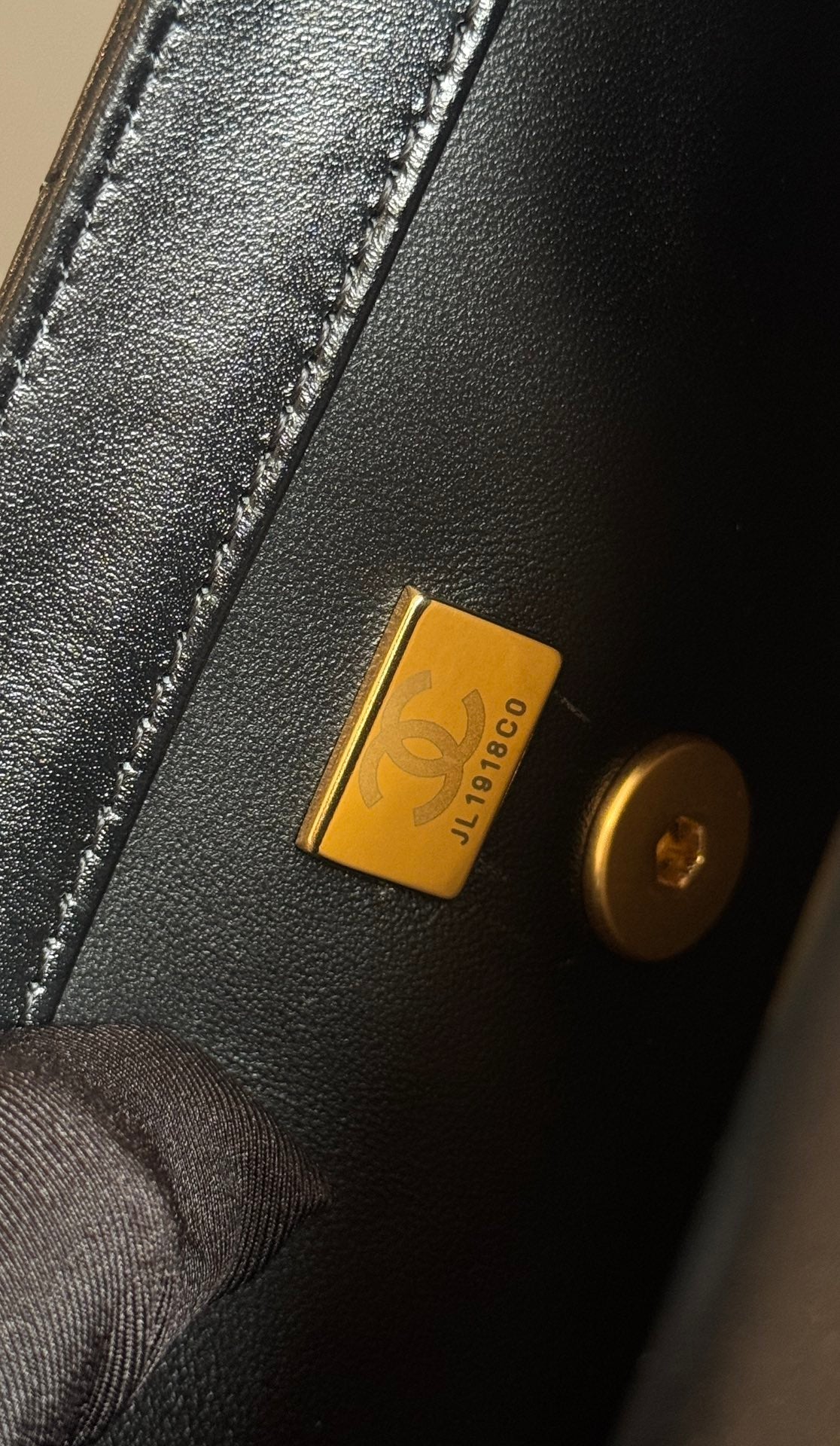 CHANEL Mini Flap 19cm Black Lambskin Gold Hardware