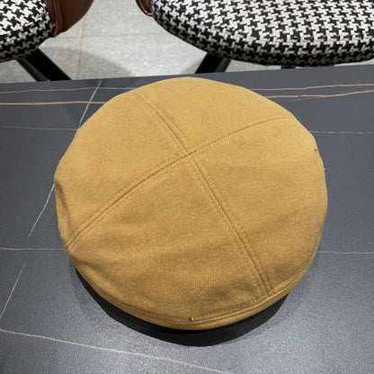 CHANEL BERET HAT IN PEANUT BROWN FABRIC 419383
