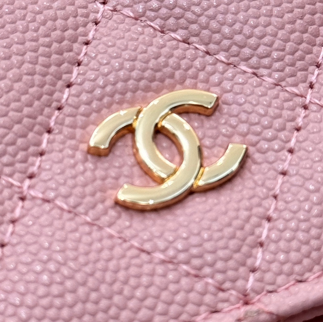 CHANEL WOC 19CM LIGHT PINK CAVIAR GOLD HARDWARE