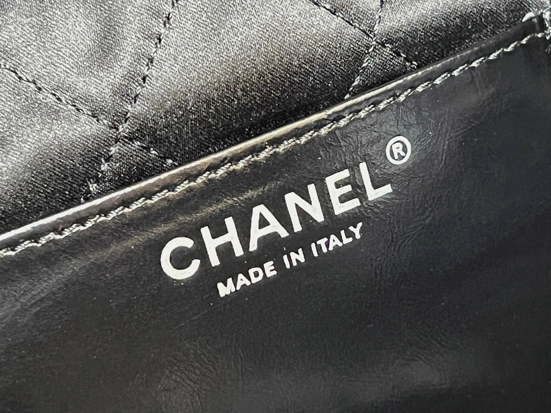 CHANEL cc22 mini hobo bag 20cm all black lambskin