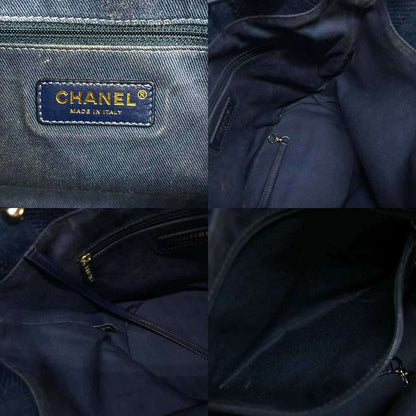 Chanel Raffia Leather Drawstring Shoulder Bag A57536