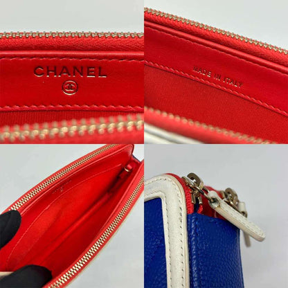 Chanel Caviar Skin Matelasse Filigree Shoulder Bag Blue