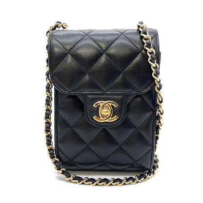 Chanel Classic Matelasse Chain Shoulder Bag Black