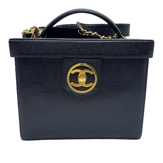 Chanel Caviar Skin Vanity Handbag Black